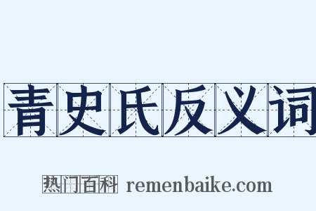 青史氏反义词是什么意思的图片